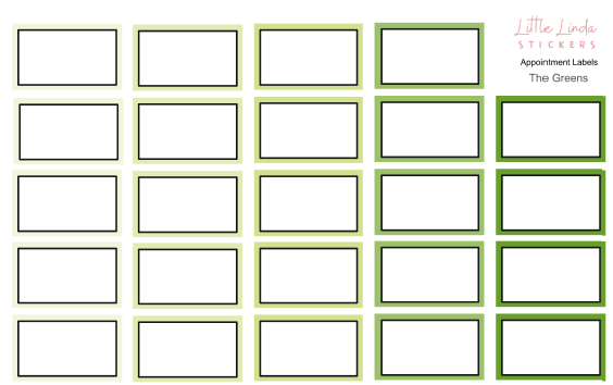 Printable Round Labels- Blank: Greenery