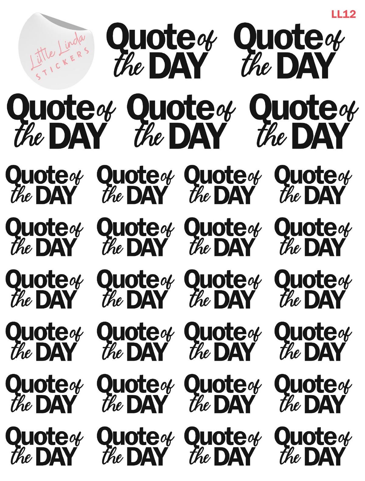 Quote of the Day Stickers