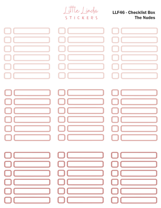 Mini Square Checkbox Planner Stickers, Checklist Stickers