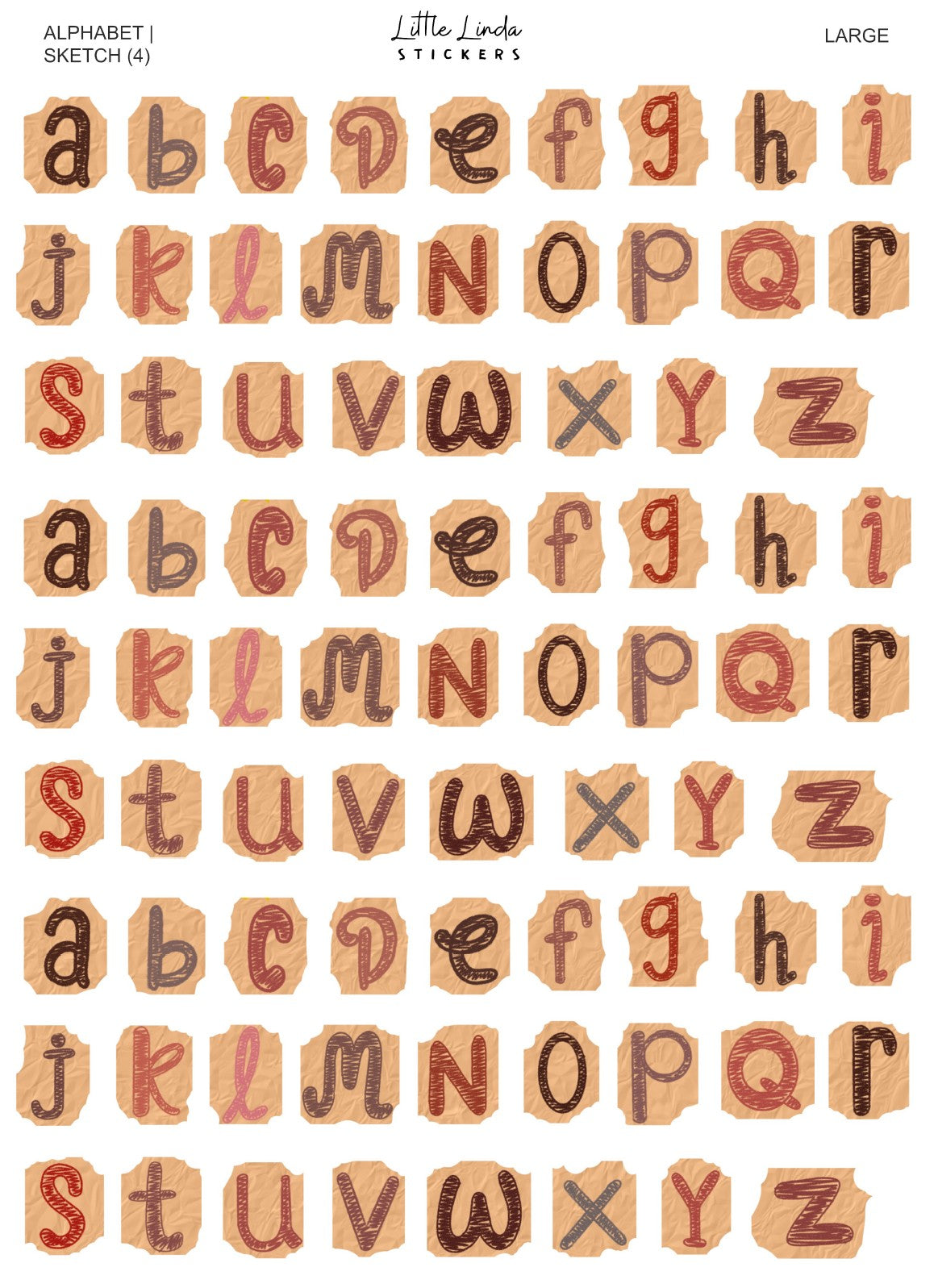 Junk Journal | Alphabet - Sketch