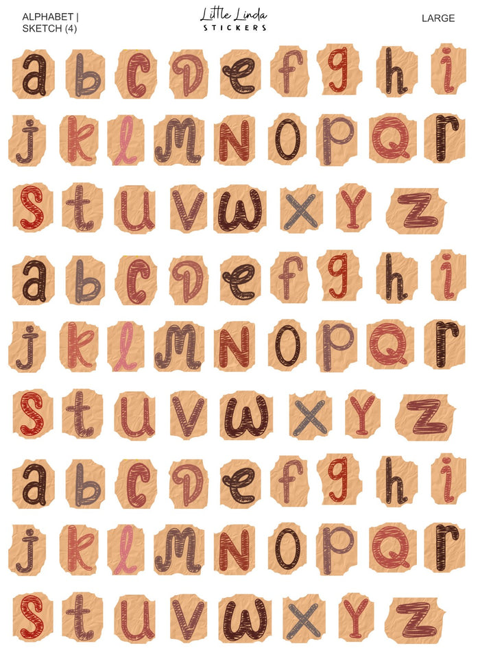 Junk Journal | Alphabet - Sketch