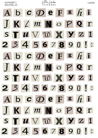 Junk Journal | Alphabet - Neutral