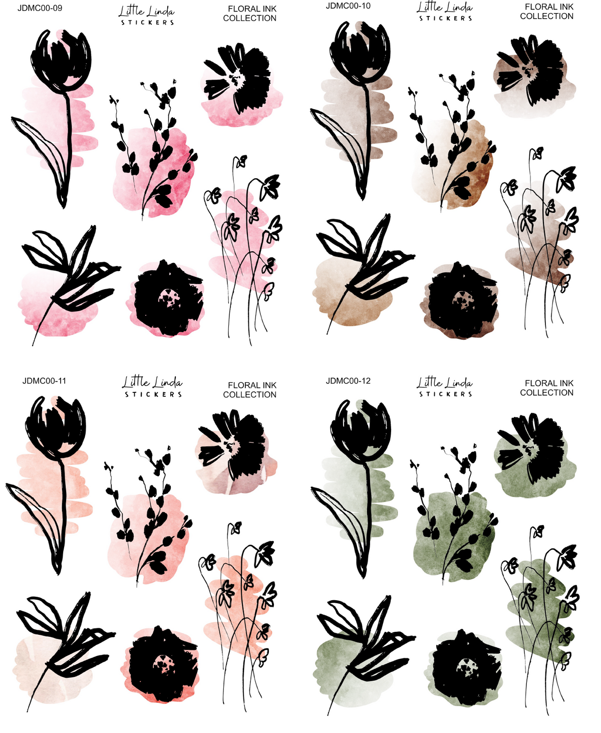 Floral Ink Collection | 09 - 12