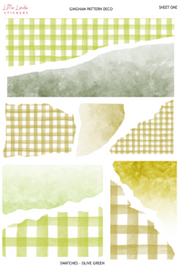Gingham - Olive Green