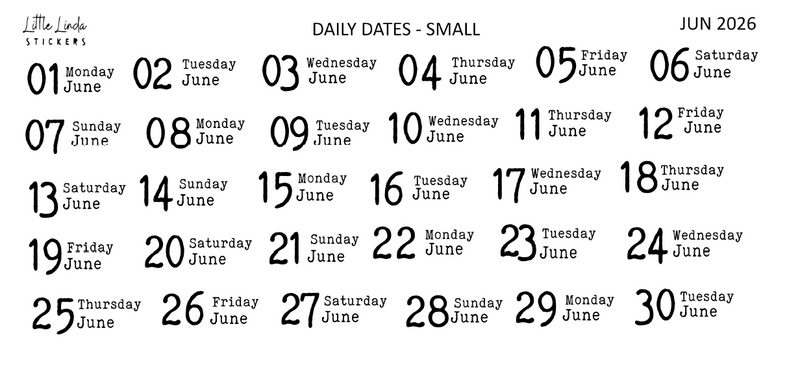 2026 | Back to Basics - DAILYS (Mini)