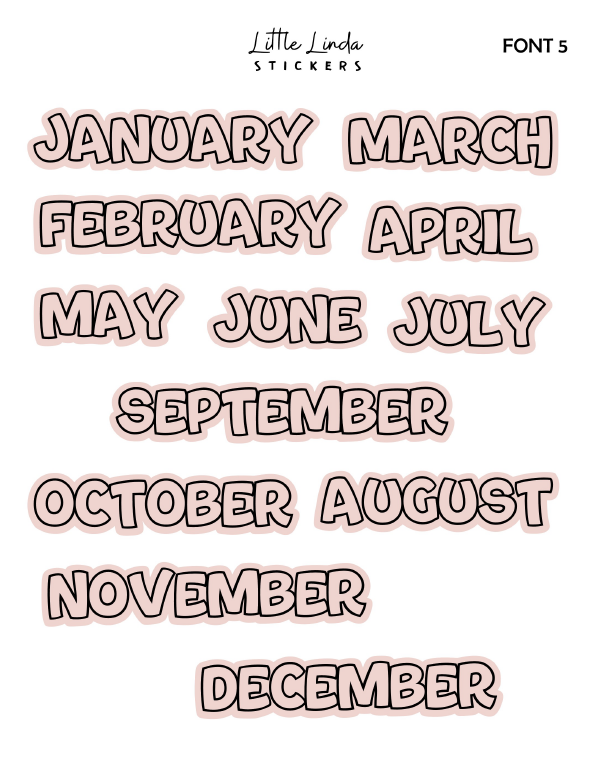 2024 | Monthly Stickers - Small