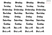 2024 | Days of the Week Stickers - Large