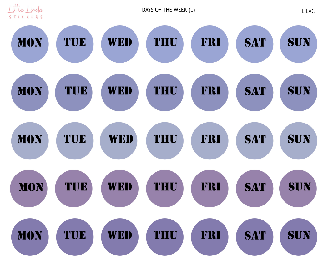 2024 | Days of the Week Circle - Large