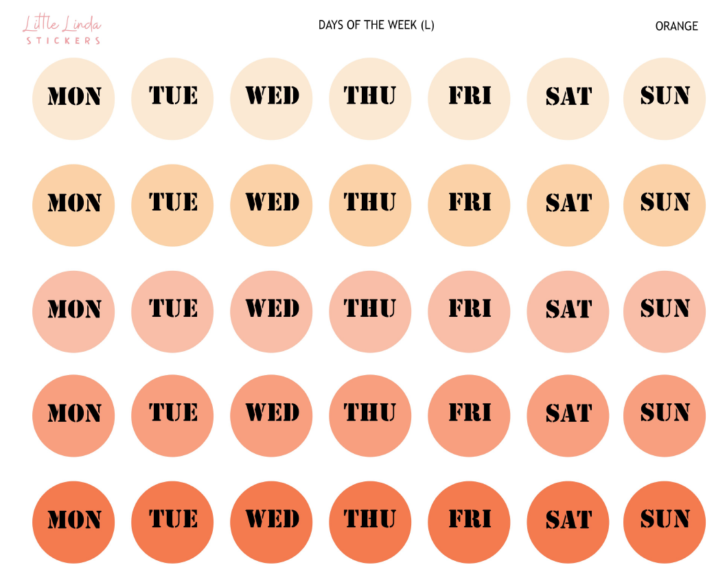 2024 | Days of the Week Circle - Large