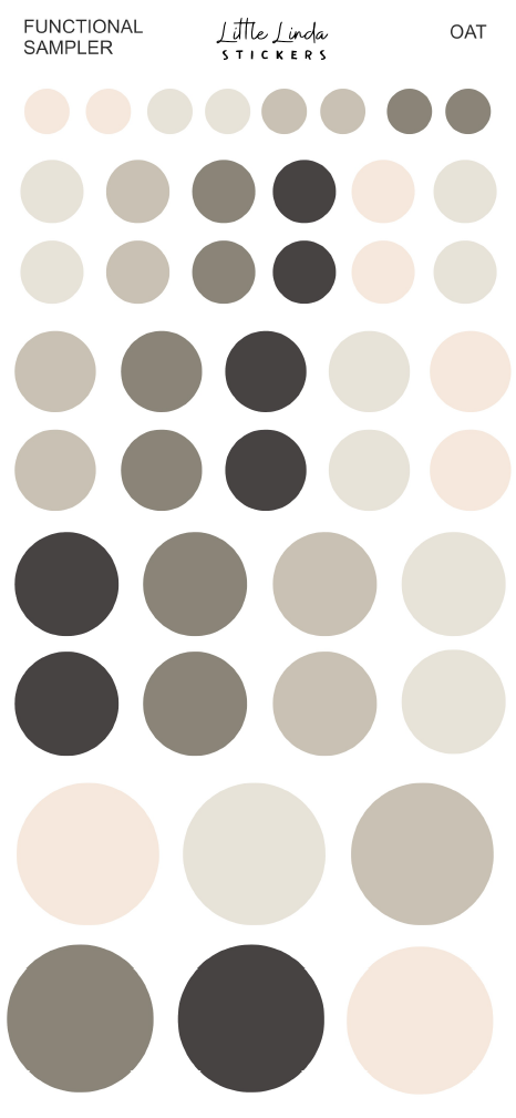 2027 | Sampler Dots | The Basic Edit planner stickers, Oat / Glossy