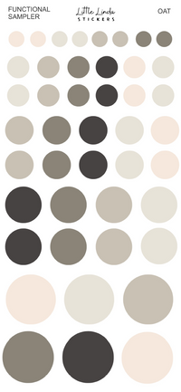 2027 | Sampler Dots | The Basic Edit planner stickers, Oat / Glossy