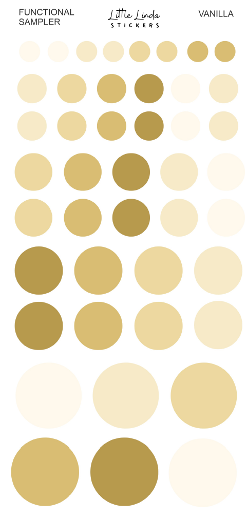 2027 | Sampler Dots | The Basic Edit planner stickers, Vanilla / Glossy