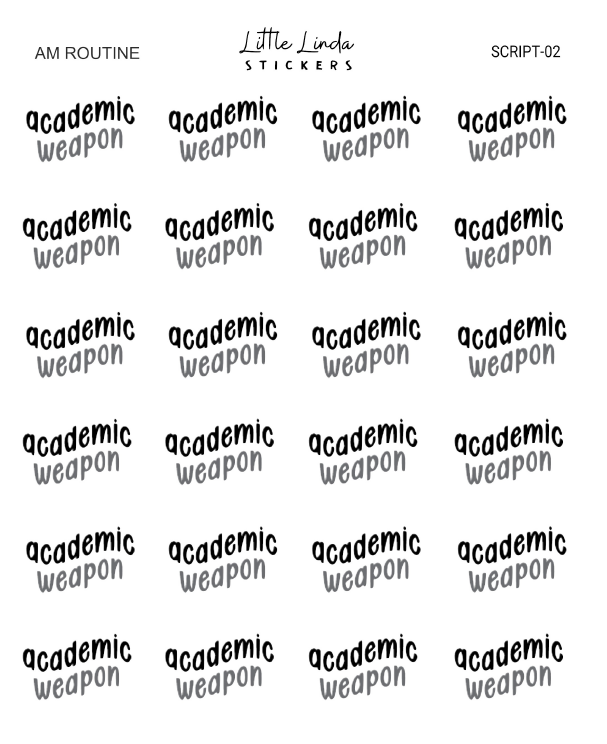 Academic Weapon | SCRIPT