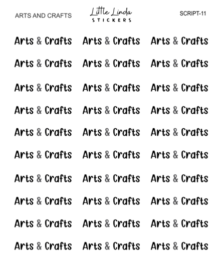 Arts & Crafts | SCRIPT