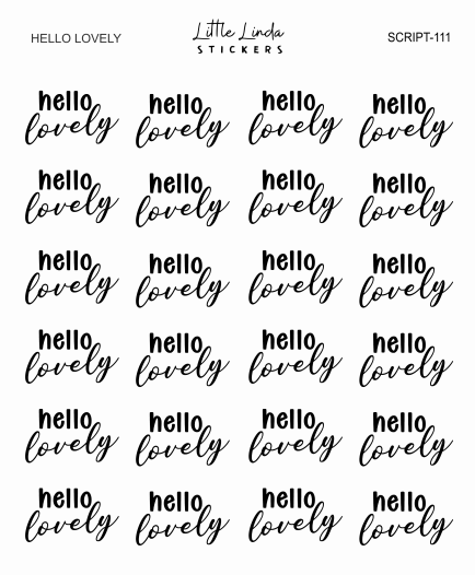 Hello Lovely | SCRIPT