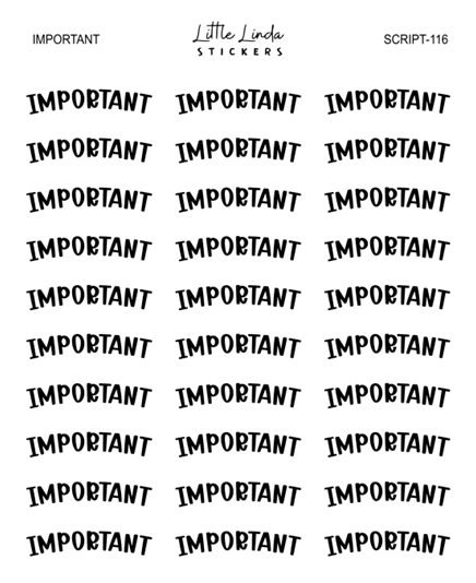 Important | SCRIPT