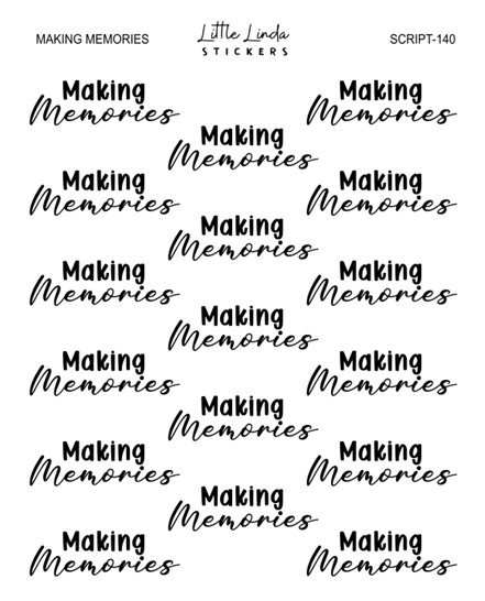 Making Memories | SCRIPT