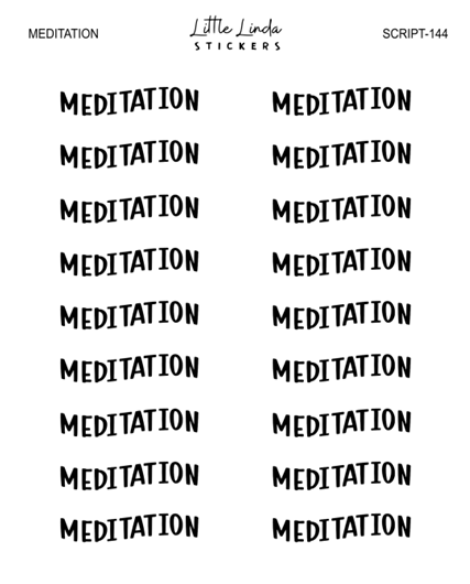 Meditation | SCRIPT