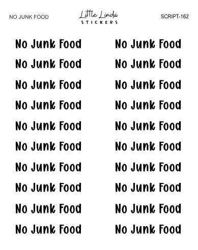 No Junk Food | SCRIPT
