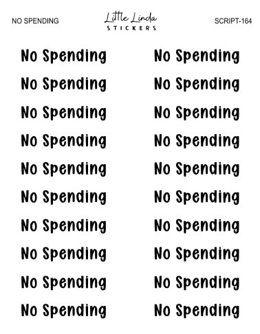 No Spending | SCRIPT