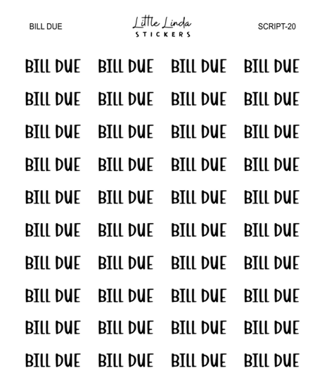 Bill Due | SCRIPT