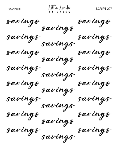 Savings | SCRIPT