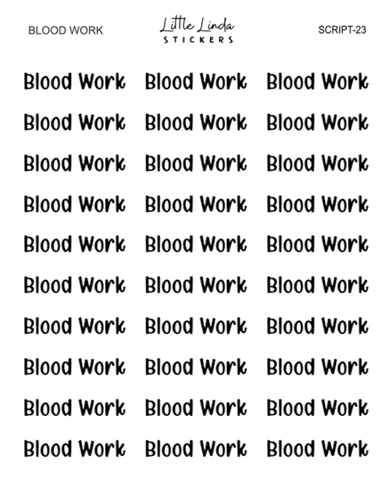 Blood Work | SCRIPT