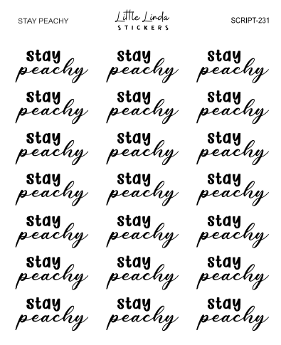 Stay Peachy | SCRIPT