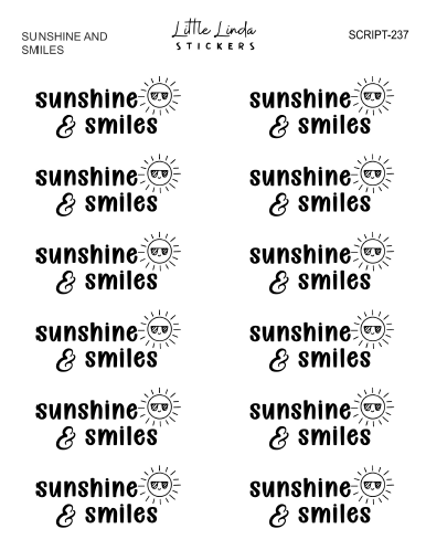 Sunshine and Smiles | SCRIPT
