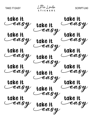 Take it Easy | SCRIPT