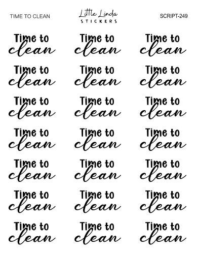 Time to Clean | SCRIPT