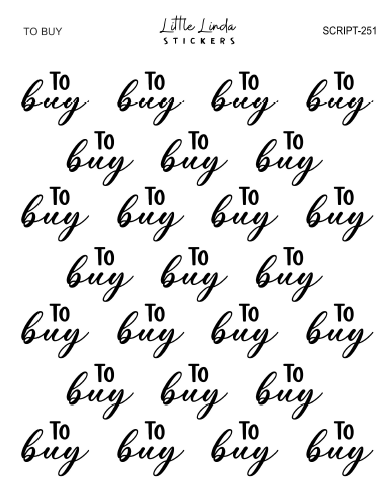 To Buy | SCRIPT