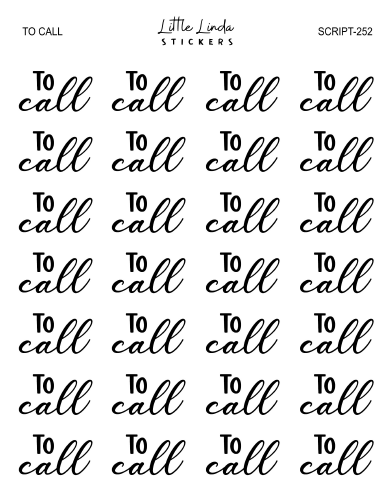 To Call | SCRIPT