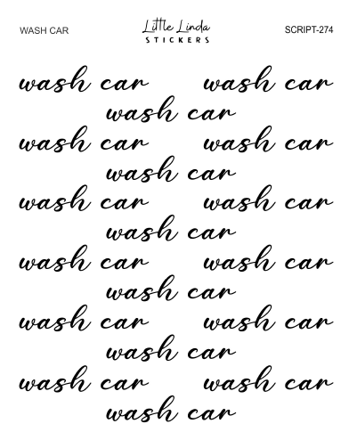 Wash Car | SCRIPT