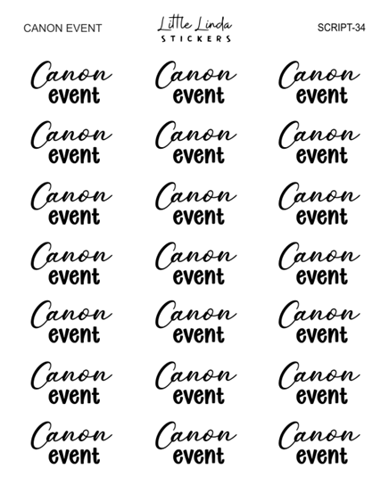 Canon Event | SCRIPT