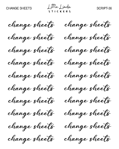 Change Sheets | SCRIPT