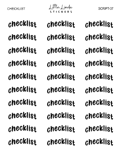 Checklist | SCRIPT