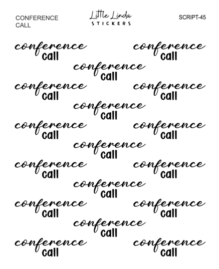 Conference call | SCRIPT