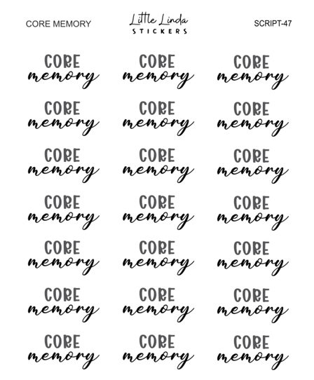 Core Memory | SCRIPT