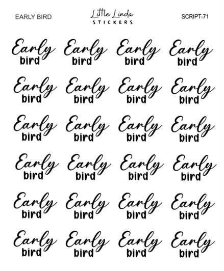 Early Bird | SCRIPT