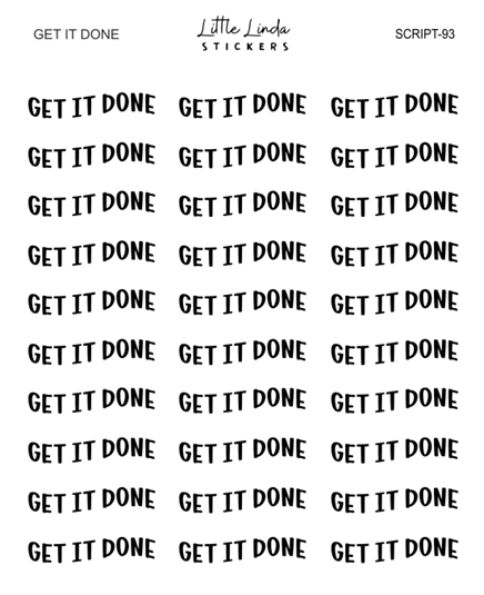 Get It Done | SCRIPT