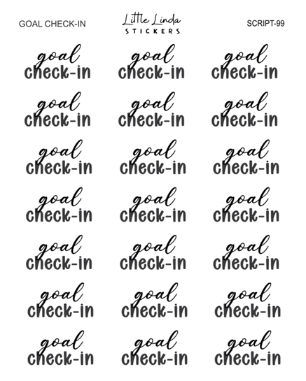 Goal Check-in | SCRIPT