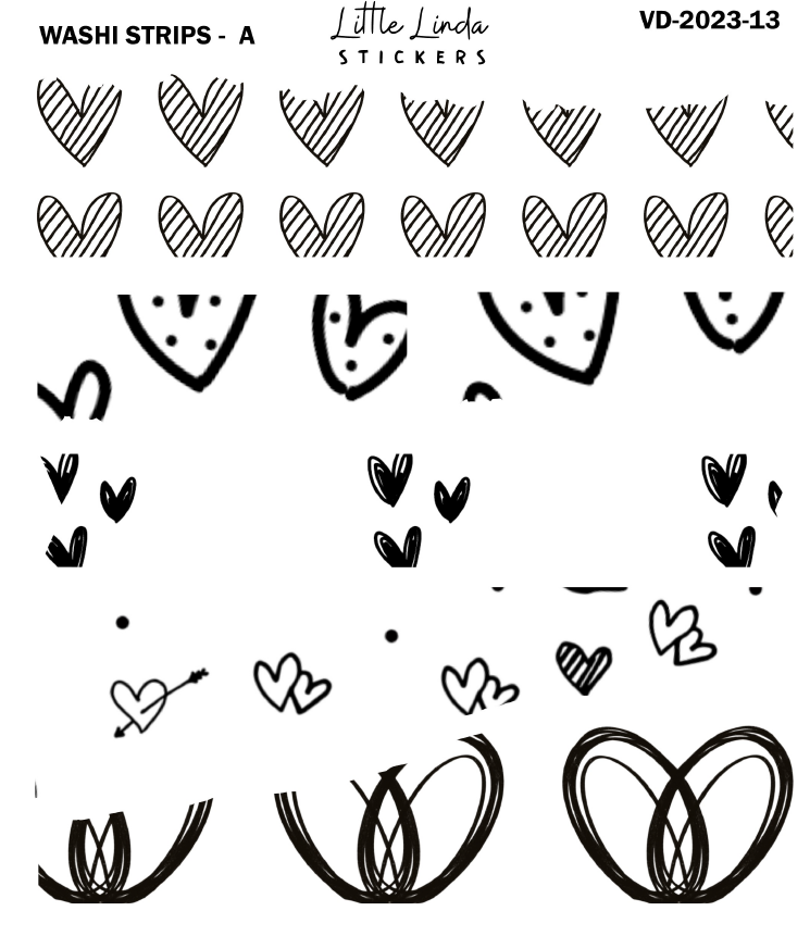 Valentines - Sketched Heart Washi