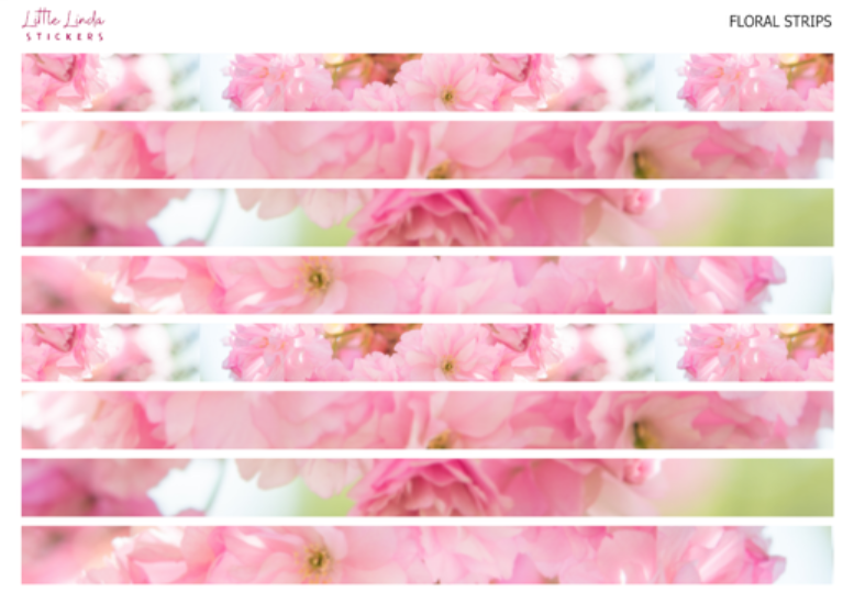 Floral Washi Strips | Style 10 - 18