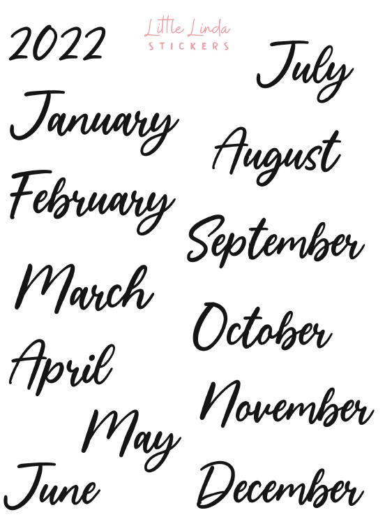 Monthly Script Stickers
