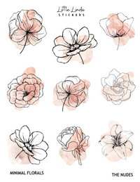 Minimal Watercolour Florals I