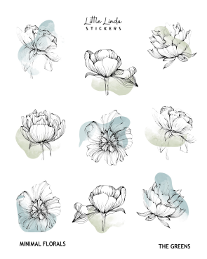 Minimal Watercolour Florals III