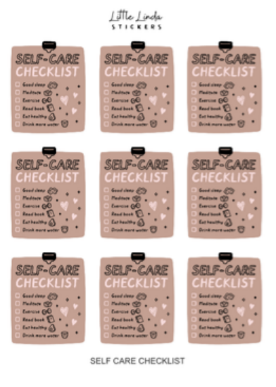 Journaling - Self Care Checklist